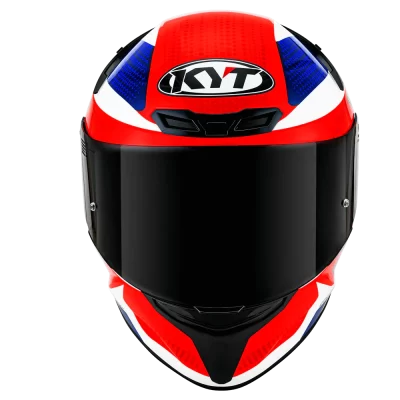 KYT TT Course Gear Gloss Blue Red Helmet