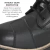 BRONSON - RETRO MOTORCYCLE RIDING BOOTS FOR MEN (BLACK) - Image 7