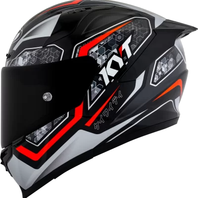 KYT Striker #01 Gloss Black Red Helmet