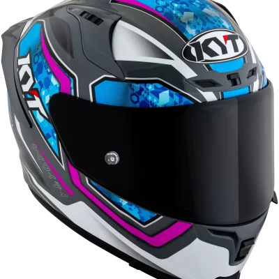 KYT Striker #01 Gloss Grey Blue Helmet