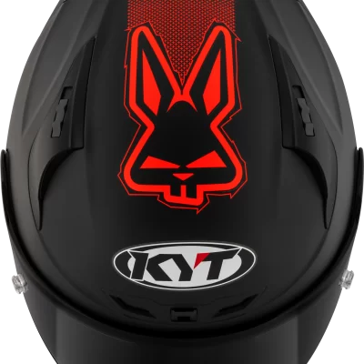 KYT Striker AF37 Livery Matt Black Red Helmet