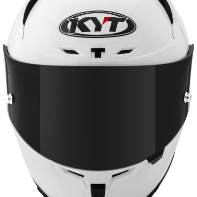 KYT Striker Plain Gloss White Helmet