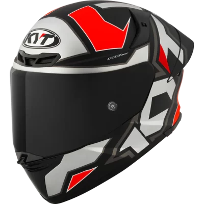 KYT TT Revo Electron Grey Red Matt Helmet