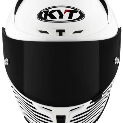 KYT Striker AF37 Livery Gloss Black White Helmet