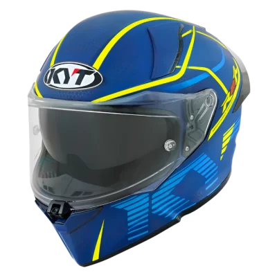 KYT R2R Pro Concept Matt Blue Yellow Helmet