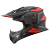 KYT Jumpshot #3 Black Red Fluro Matt Helmet