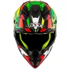 KYT Jumpshot #1 Gloss Black Green Fluro Helmet - Image 2
