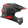 KYT Jumpshot #3 Black Red Fluro Matt Helmet - Image 3