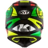 KYT Jumpshot #1 Gloss Black Green Fluro Helmet - Image 4