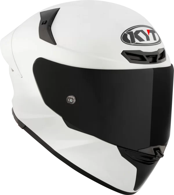 KYT TT Revo Plain Crystal White Matt Helmet - Image 7