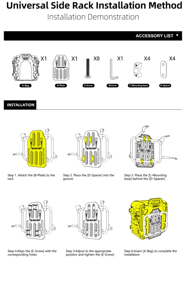 RHINOWALK 35l Quick release side bag MJX2004BK - Image 23
