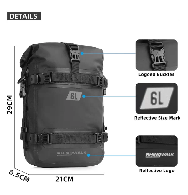 Rhinowalk 6L Waterproof Crash Bar Bag( 1PC) - Image 10