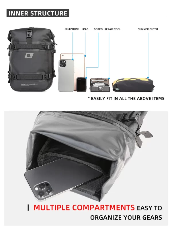 Rhinowalk 6L Waterproof Crash Bar Bag( 1PC) - Image 12