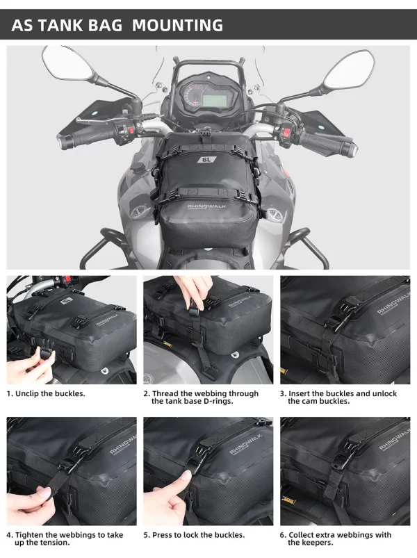 Rhinowalk 6L Waterproof Crash Bar Bag( 1PC) - Image 15