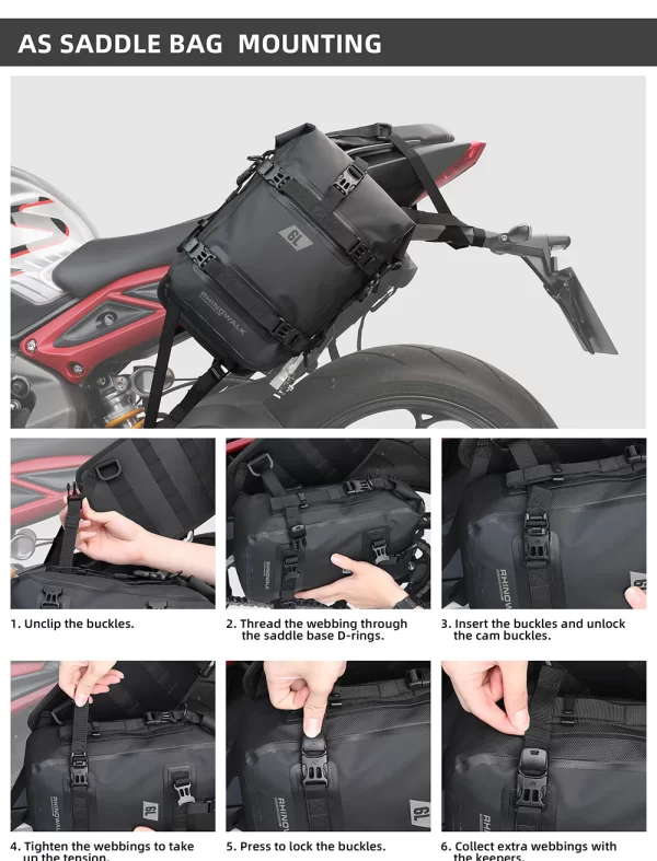 Rhinowalk 6L Waterproof Crash Bar Bag( 1PC) - Image 16