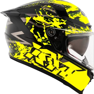 KYT Striker 2V Neutron Gloss Black Yellow Helmet