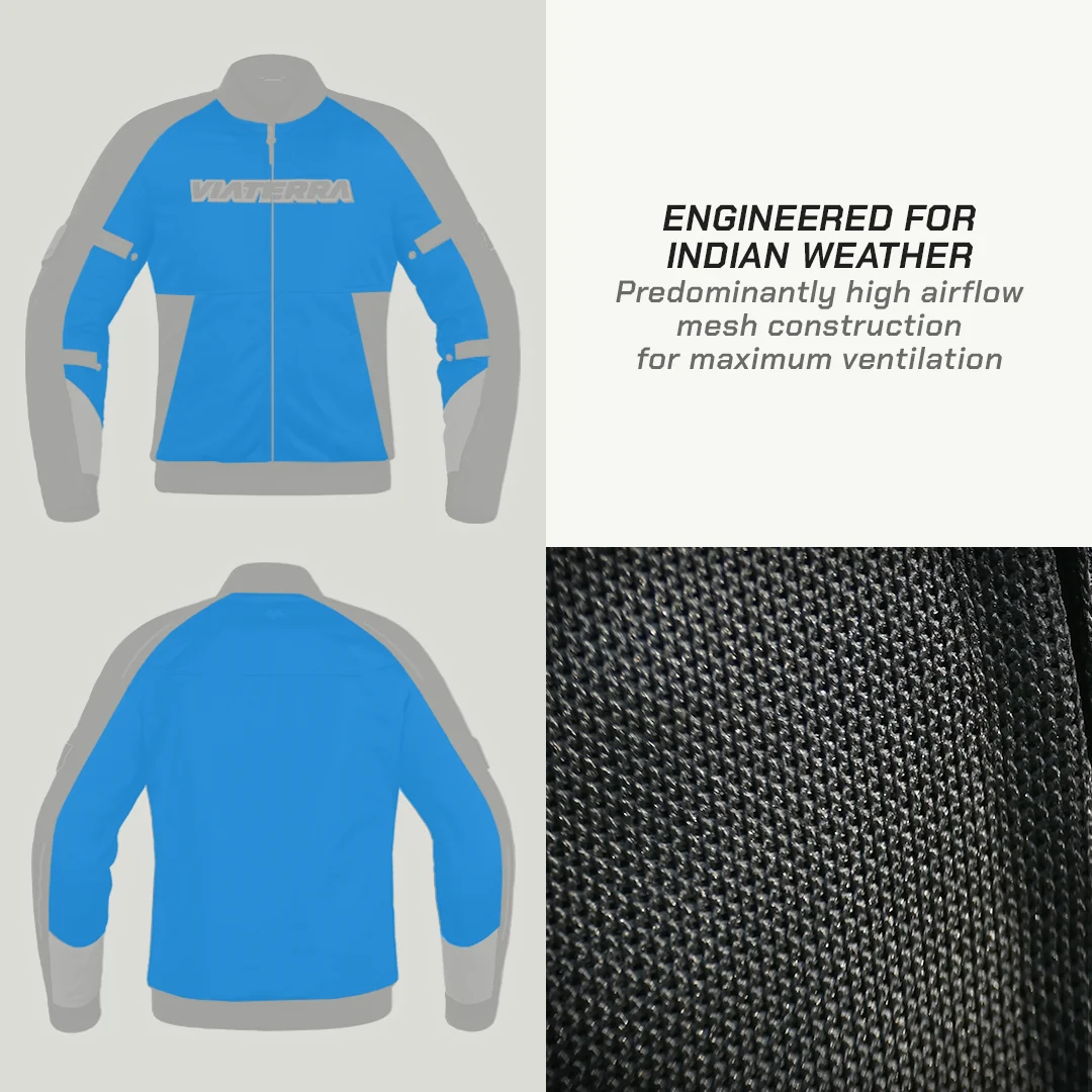 VIATERRA COOPER – URBAN BOMBER MESH RIDING JACKET - Image 4