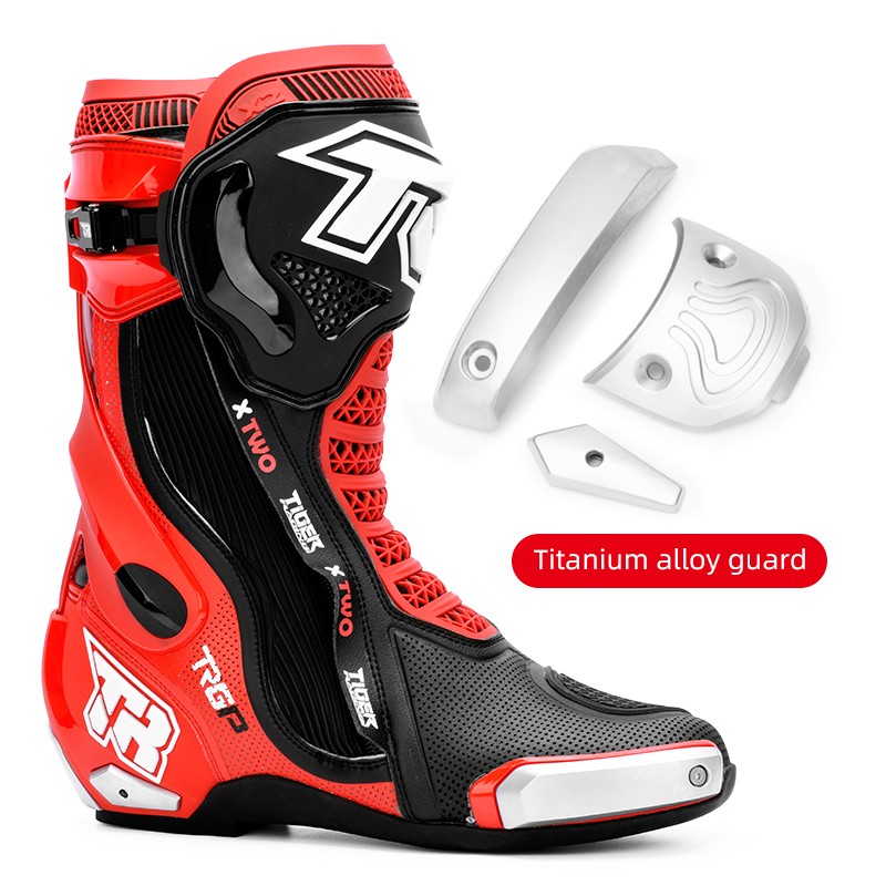 TIGER BOOTS TR-X2 PRO Black&Red – Premium Riding Boots for Performance and Safety - Image 3